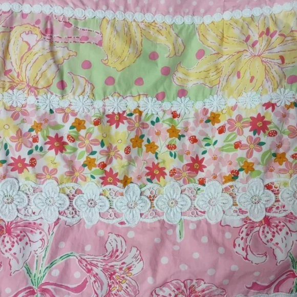 Lilly Pulitzer Fancie Nancie Multi Floral Tiered Mini Vintage Size 8 #29 - Picture 4 of 7